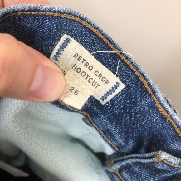 Madewell Retro Crop Raw Hem Bootcut Jeans Size 26 - Picture 7 of 12